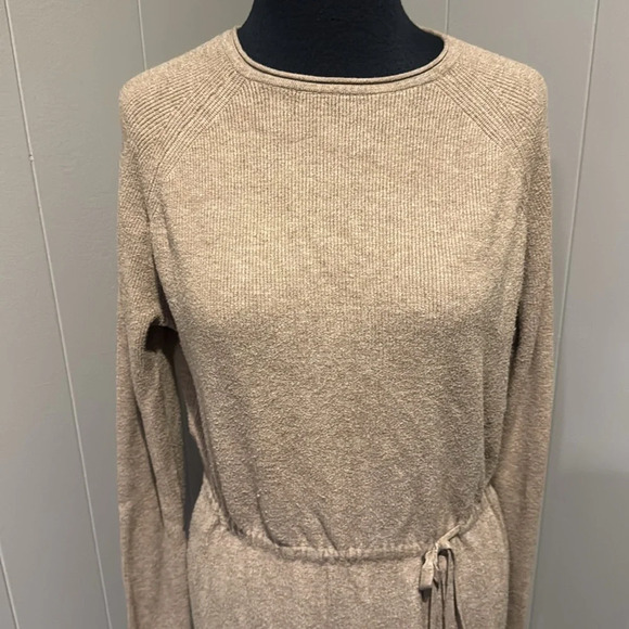 Jolie super stretch finely ribbed knit cashmere blend tie waist midi. Small - Picture 2 of 6